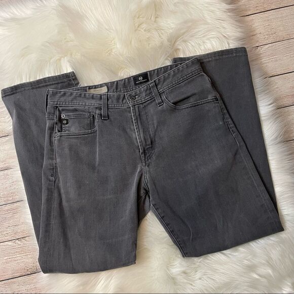AG Adriano Goldschmied The Protege Gray Jeans Straight Leg Jeans Size 31R - Picture 2 of 6